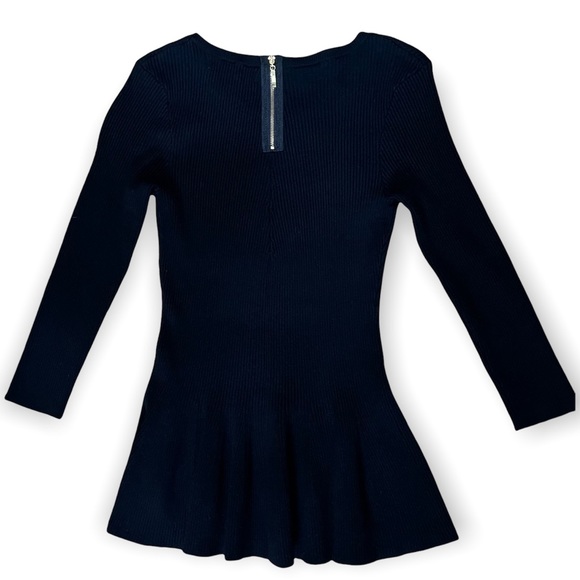Catherine Malandrino Ribbed Knit Peplum Sweater Sz S - Picture 5 of 11